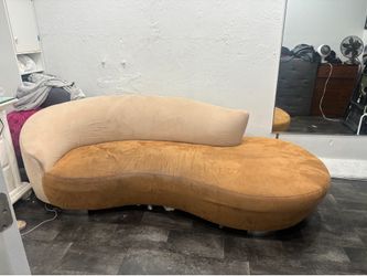 Modern Kidney Shaped Two-Tone Sofa