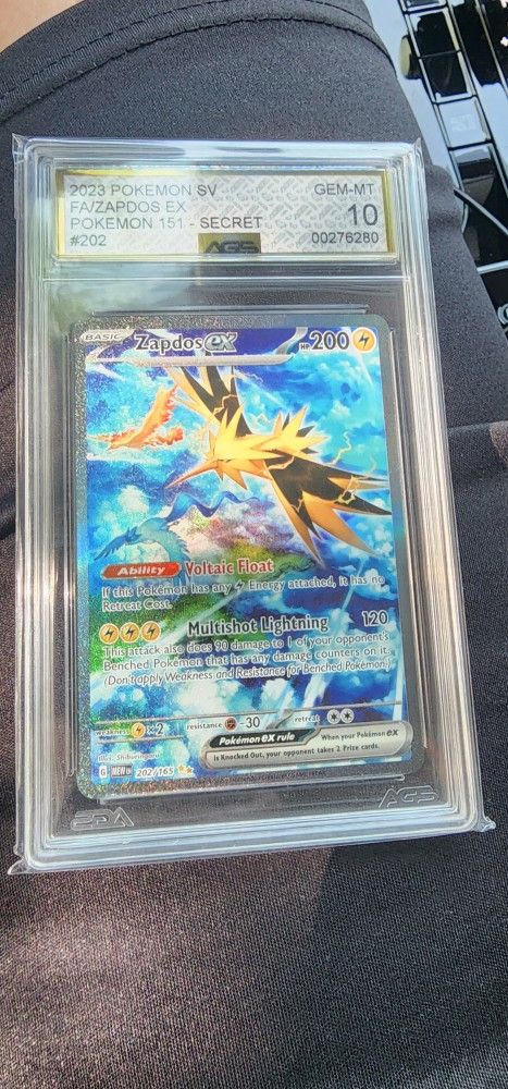 Pokemon Zapdos Sr Ags 10 Mint