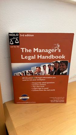 The Manager's Legal Handbook – Nolo 3rd Edition