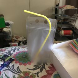 Ziplock Cup Bag With Straw