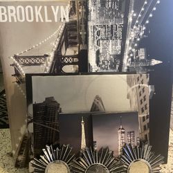 9pcs Wall Decor Silver And Black 
