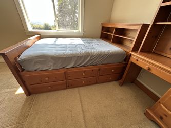 Full-size bedroom set with Desk