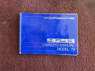 1979 Porsche 928 Owners Manual 