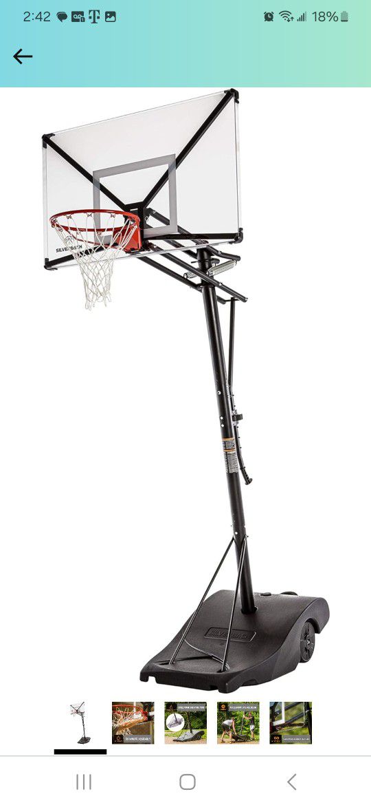 Silverback NXT Portable Adjustable 10ft Outdoor Basketball Hoop  54" Basketball Goal Backboard New
395$ cash no tax 
Pick up Mesa Alma School and Univ
