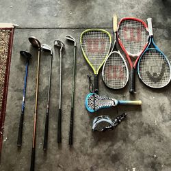 Tennis rackets/golf clubs 