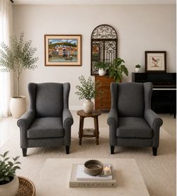 Set of 2 Wingback Chairs-Delivey Available