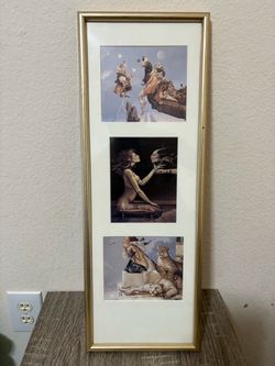 Framed Fantasy Art Print Triptych