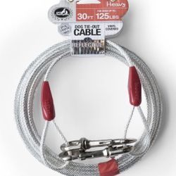 Heavy Reflective Dog Tie Out Cable, 30ft
