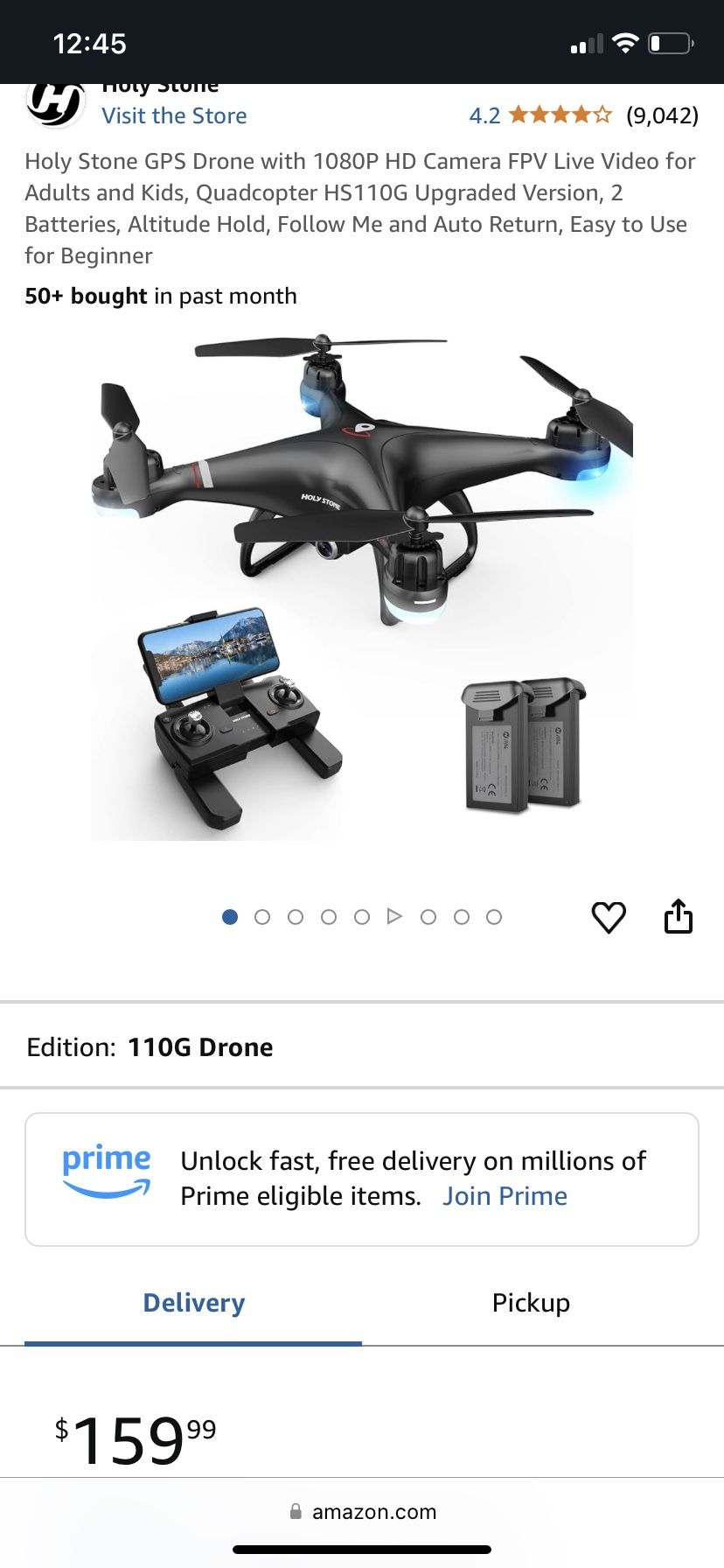 Holy Stone GPS Drone with 1080P HD Camera
