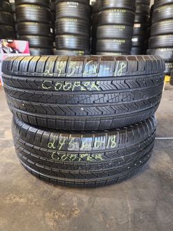 245 60R 18 USED TIRES COOPER 2456018 USED TIRES (PAIR) MOUNT BALANCE INCLUDED