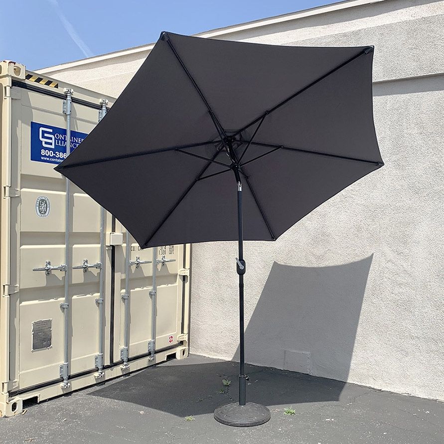 Brand New $70 Patio Set (10ft Umbrella and Base Stand) Tilt Crank, Outdoor Garden Market, Beige or Red color