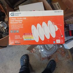 4 Pack LED Color Changing Recessed Trim