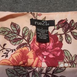 Peach Floral Rue21 Blouse 