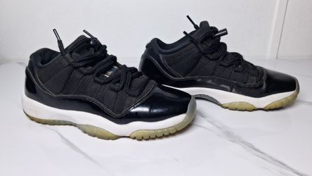 Air Jordan 11 Retro Low Space Jam GS FV5121-004 Size 6Y Black Patent Leather