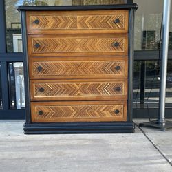 Modern Black Chevron Print Dresser