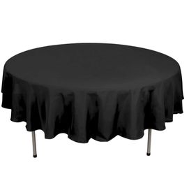 90” BLACK ROUND TABLE COVER