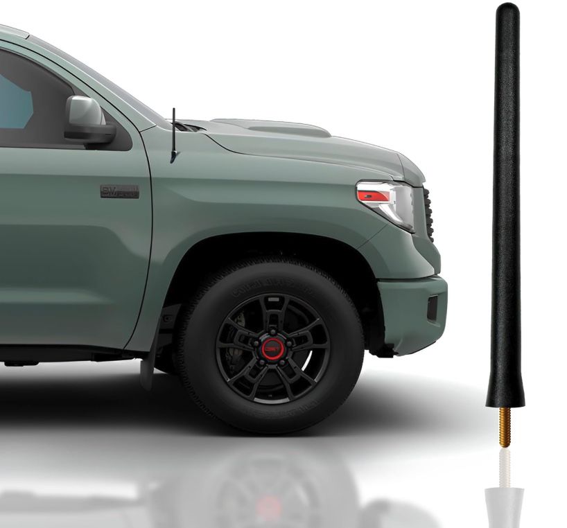 Antenna Mast for Toyota Tundra 2007-2021, Black Automotive Antenna Replacement for Cars, Trucks & SUV - AM FM Radio Compatible - Car & Truck Exterior