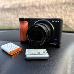 Sony ZV-1 Camera w/ SmallRig Grip & 3 Batteries