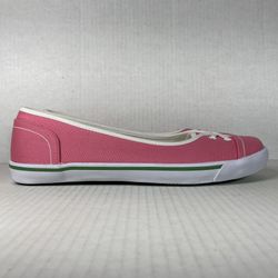 Talbots Shoes Size 9 Womens Pink White Green Slip-On Canvas Casual Comfort Flats
