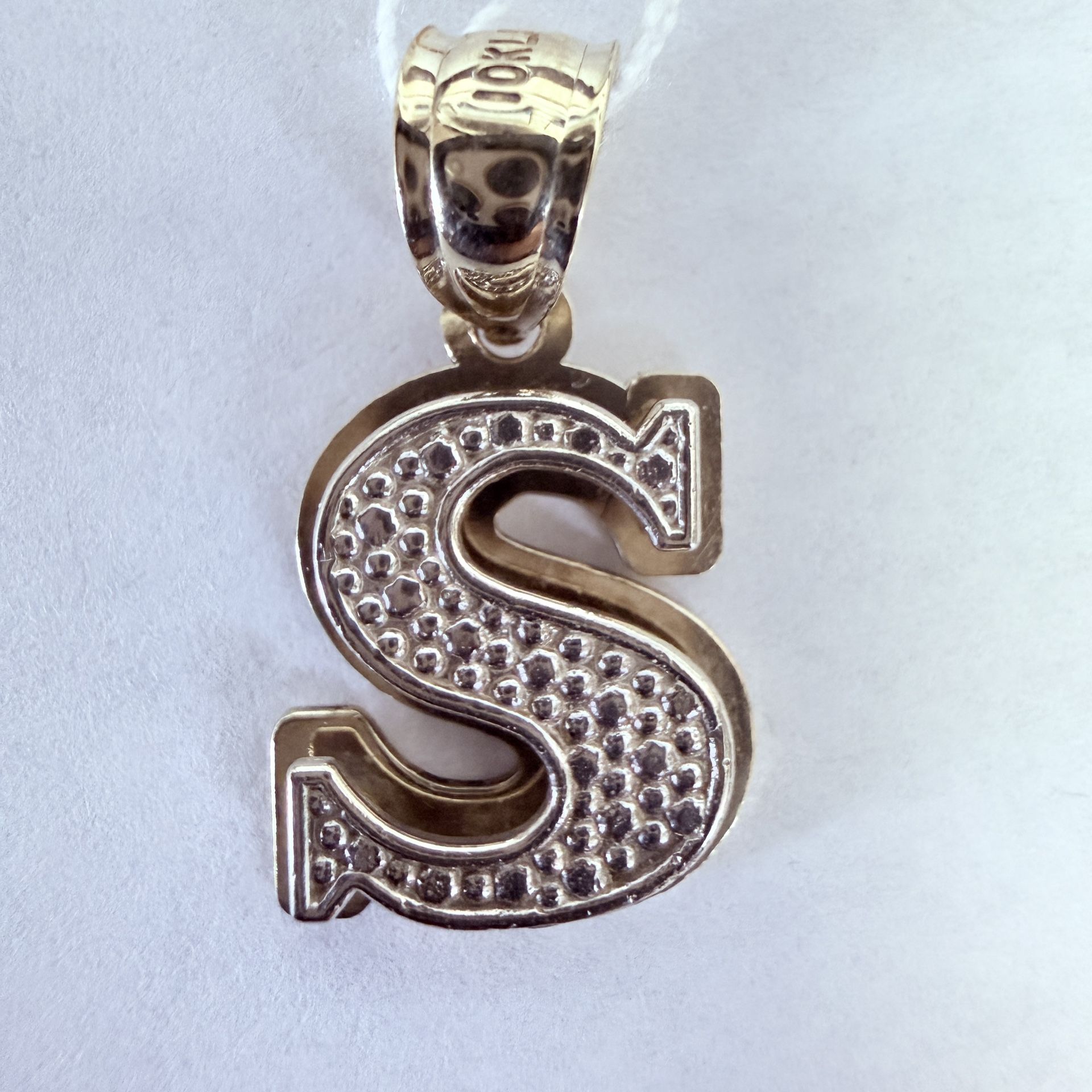 10K Gold ‘S’ Charm