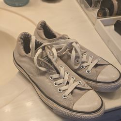 Gray Canvas Converse All Star Sneakers