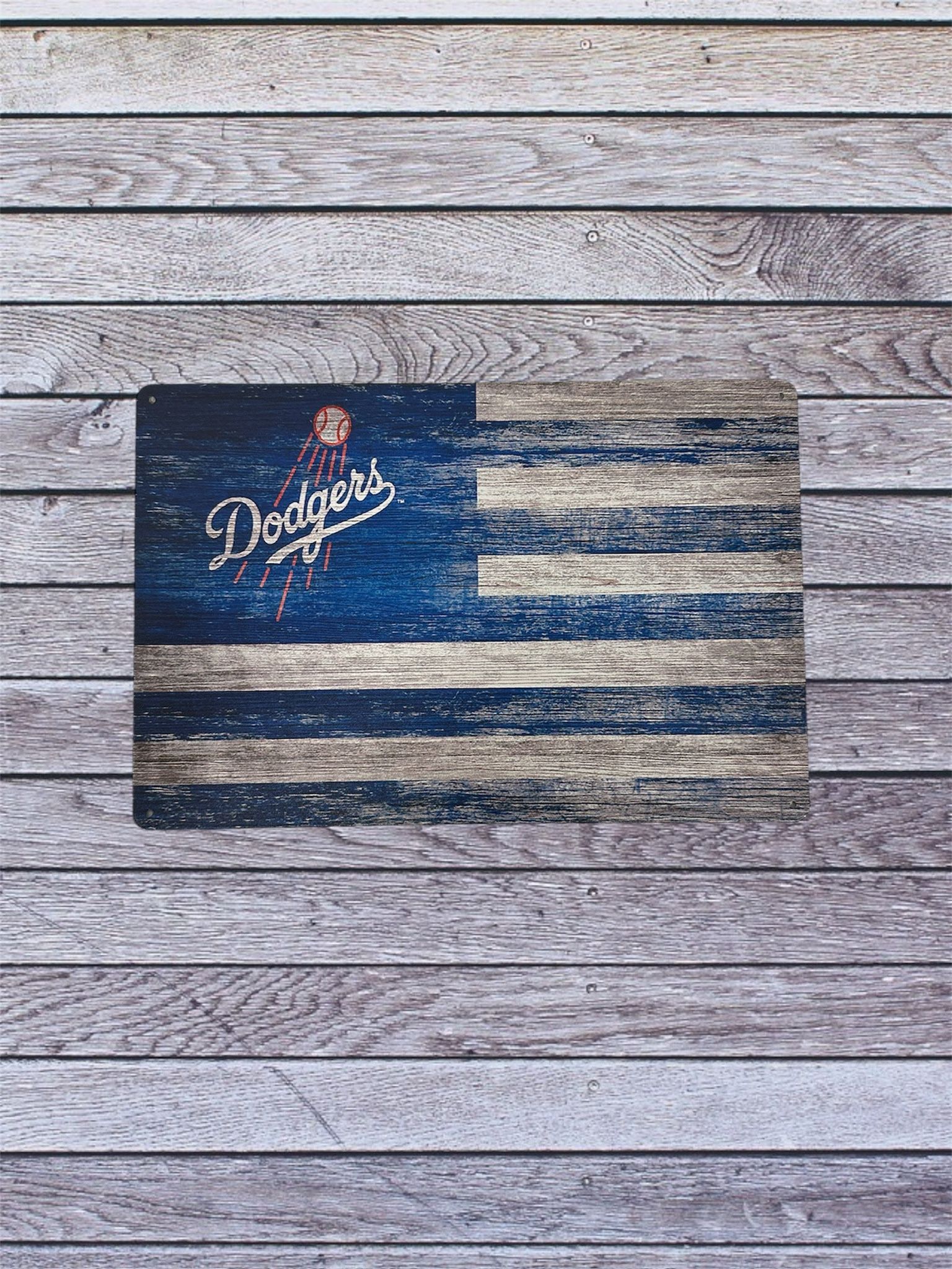 Los Angeles Dodgers Vintage Style Antique Collectible Tin Metal Sign Wall Decor