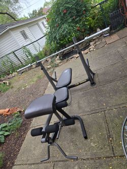 Adjustable Bench Press with 42lb Olympic Bar