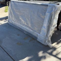 New With Plastic Bed Box Spring For 2 Twins Or A King Size. 