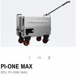 PI-ONE MAX Portable Pellet Grill, Battery-Powered Wood Pellet Smoker with WiFi Smart Control, Detachable Wheels & Dual Collapsible Side Shelves, Stain