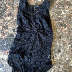 Forever 21 black lace bodysuit in size small