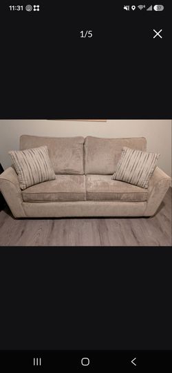 3-Seater Fabric Sofa with Cushions