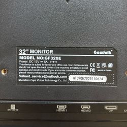 32” Gawfolk Curved Monitor 