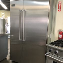 Viking 48” Stainless Steel Side By Side Refrigerator 5 Series