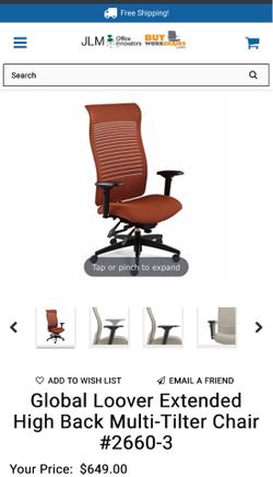 Global Loover Extended High Back Multi-Tilter Chair