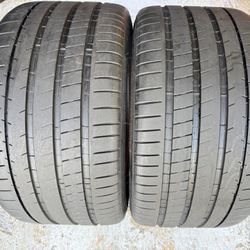 TWO TIRES 295/30/20 Michelin Pilot Super Sport Like New With 95% Left No Repair • Amazing Pair • 