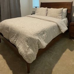 Mid Century Modern Queen Bed Frame
