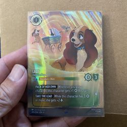 Disney Lorcana Lady Enchanted And Beast Park Promo Card Exclusive Tcg 