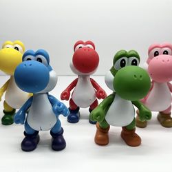 Super Mario Odyssey YOSHI Figures 4.5" **LOT OF 5