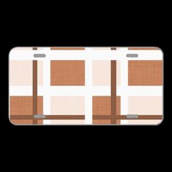 License Plate Novelty Car Front Fabric Cotton Geometric Pattern