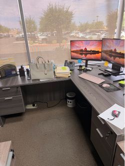 L-shaped desk