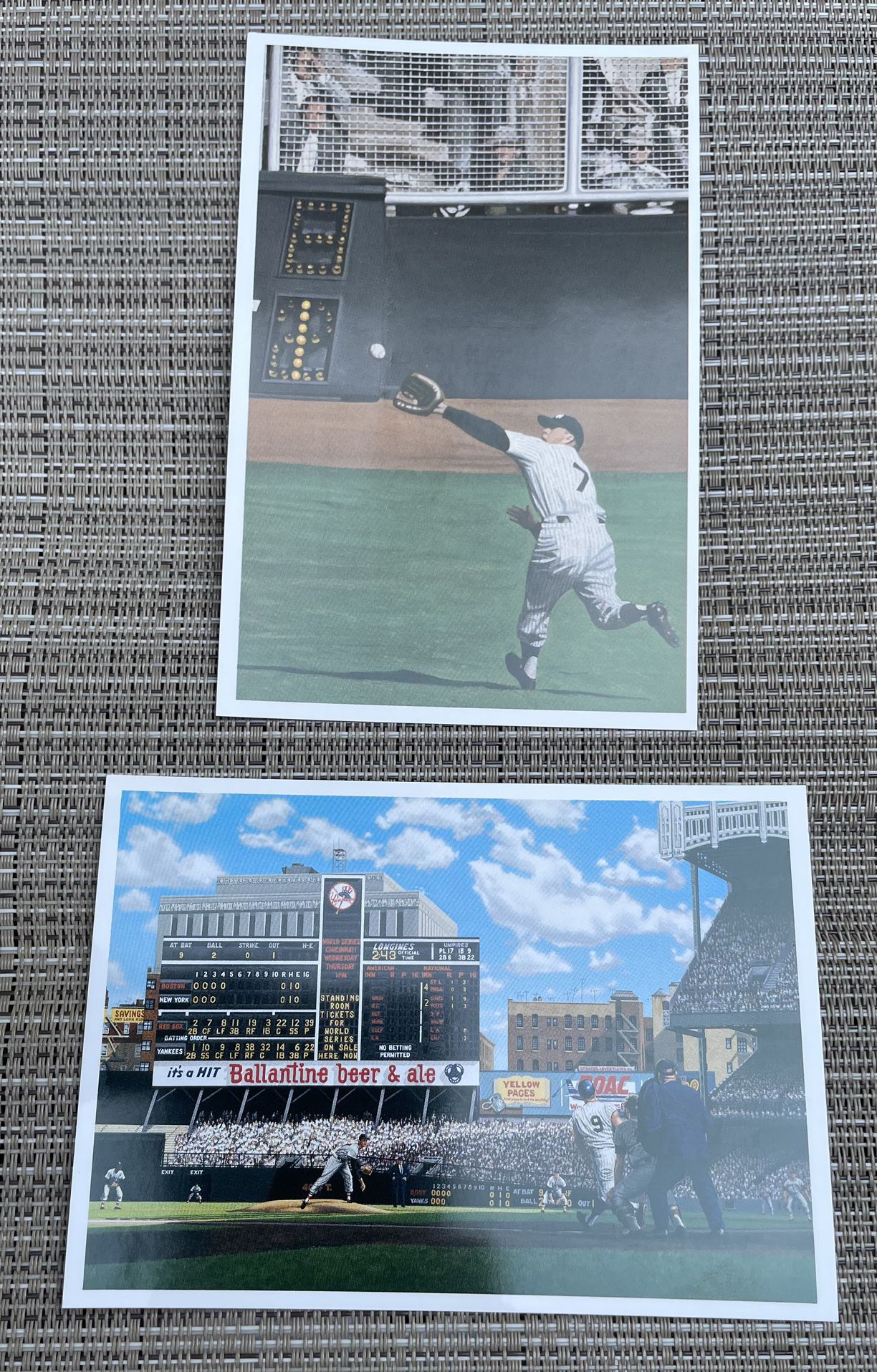 Yankees Mantle & Maris postcards