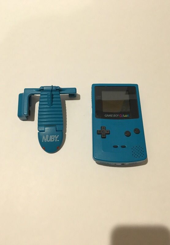 Game Boy Color with Nuby Light Attachment