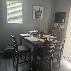 Gray Square Dining Room Set 