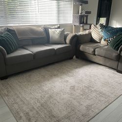 Gray Sofa and Love Seat Set