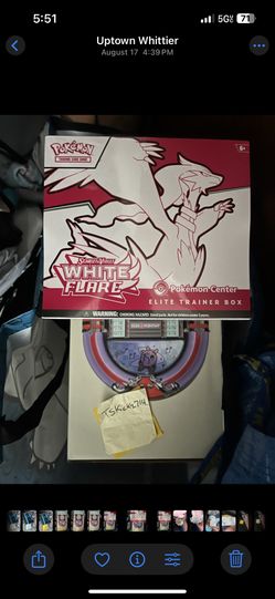 Pokemon White Flare Pokemon Center Exclusive Elite Trainer Box