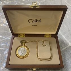 Colibri Gold Plated Watch and Chain