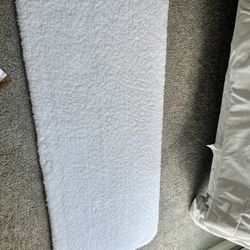 2 Plush White Bath Rugs