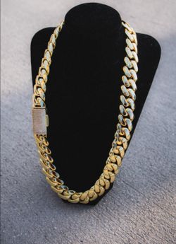 20 mm 20 inch gold cuban link chain