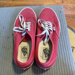 Red old school authentic vans