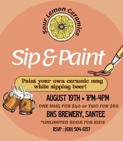Sip & Paint Pottery Class!